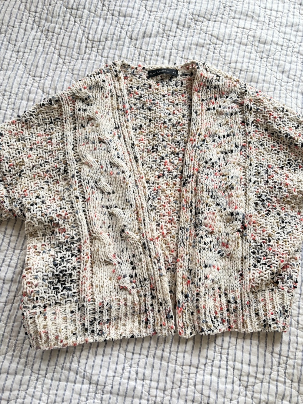 Cream Speckled Cardigan